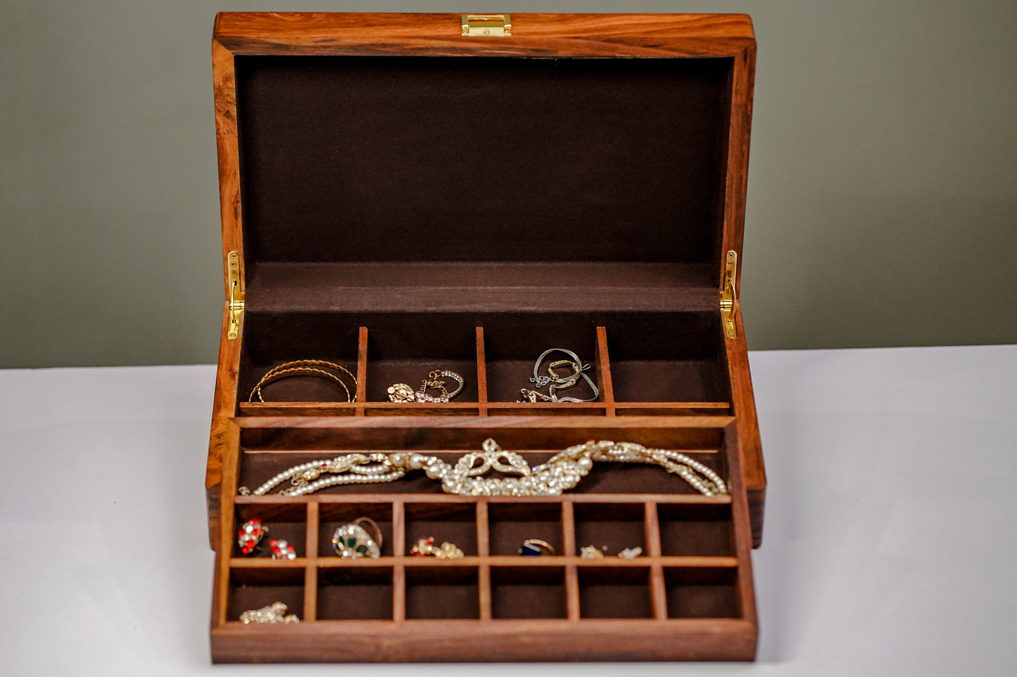 Wooden Jewelry Box for Women & Men