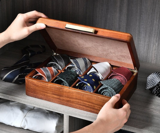 Necktie Storage Box with Lid